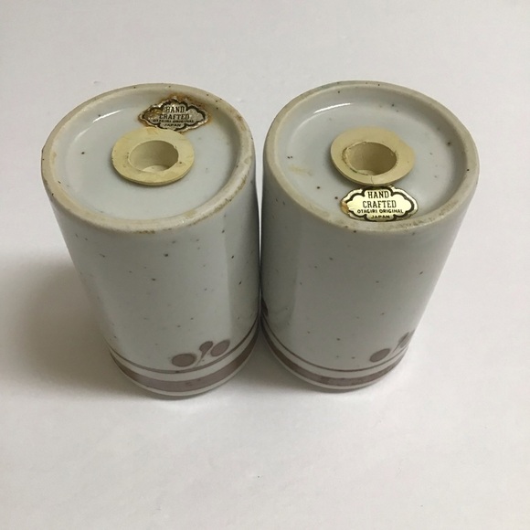 Otagiri Japan Brown Speckled Stoneware Salt & Pepper Shakers Boho Vintage Japan - Picture 9 of 13